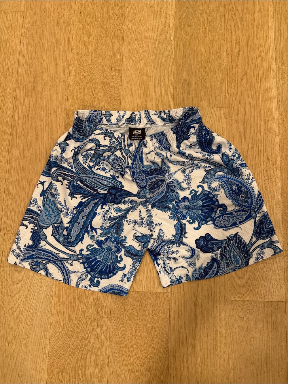 The Drip Shop Boys Blue Paisley Shorts